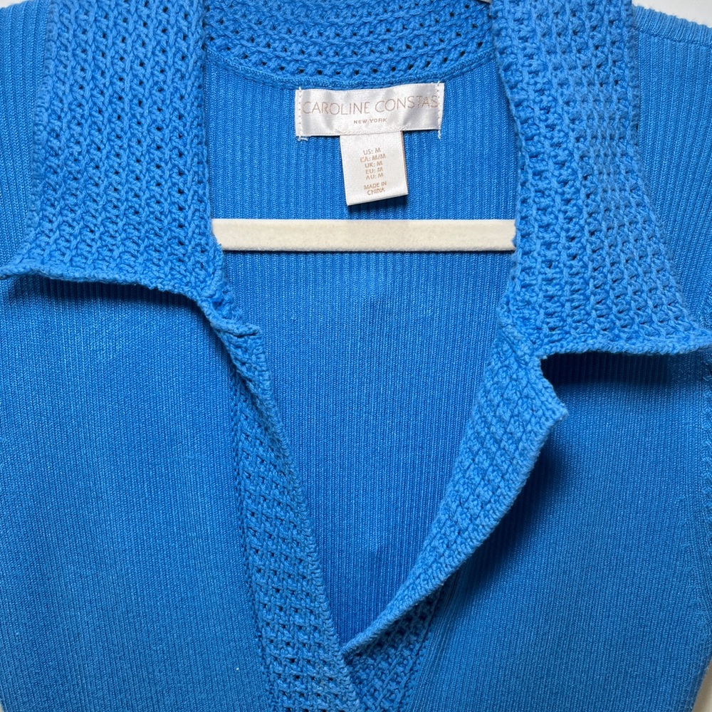 Caroline Constas Vibrant Blue Midi Dress - Picture 2 of 6